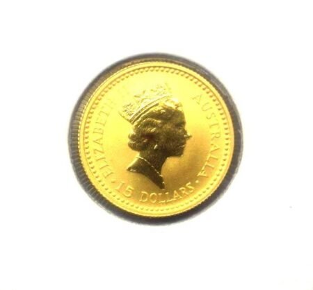 Australian Nugget 1/10 Ounce 15 Dollars – Kangaroo 1990
