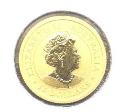 Australian Nugget 1/10 Ounce 15 Dollars – Kookaburra 1990